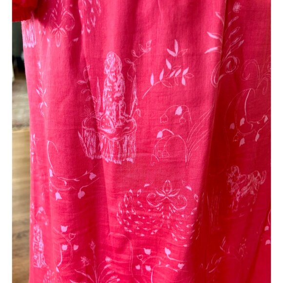 NWOT PRESS Melanie Press (British Designer)Pink Floral 100% Cotton Dress Size L - Picture 14 of 14